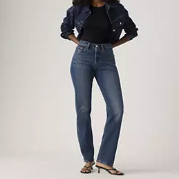 Levi's Denim - Levi's Jeans 31 x 30 501 Curve High Rise Straight Leg Button Fly Medium Wash NWT